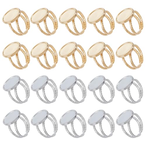 Bague en Acier Inoxydable Composants Paramètres Base Plate Vierge pour Cabochon