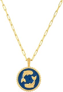 VOYLLA Zodiac Pisces And Evil Eye Reversible Pendant|Zodiac Sign|Everyday Pendant|Gift For Sister|Gift For Her|Pendant For... Price In India