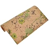 Lychee A4 Flowers Printed Soft Cork Fabric Colorful for DIY Earrings Handcrafts