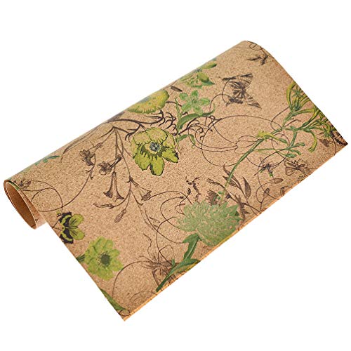 Lychee A4 Flowers Printed Soft Cork Fabric Colorful for DIY Earrings Handcrafts