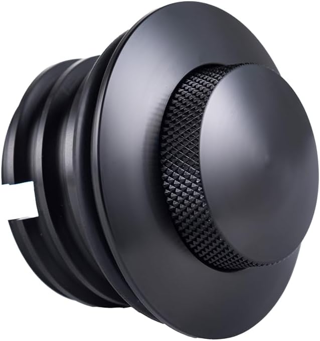 Flush Pop Up Gas Tank Cap, CNC Motorcycle Fuel Gas Oil Tank Cap Compatible With Harley Softail Street Bob Road King Low Rider Fat Bob Dyna, Harley 2014-2022 Street Glide, Road Glide (Black)