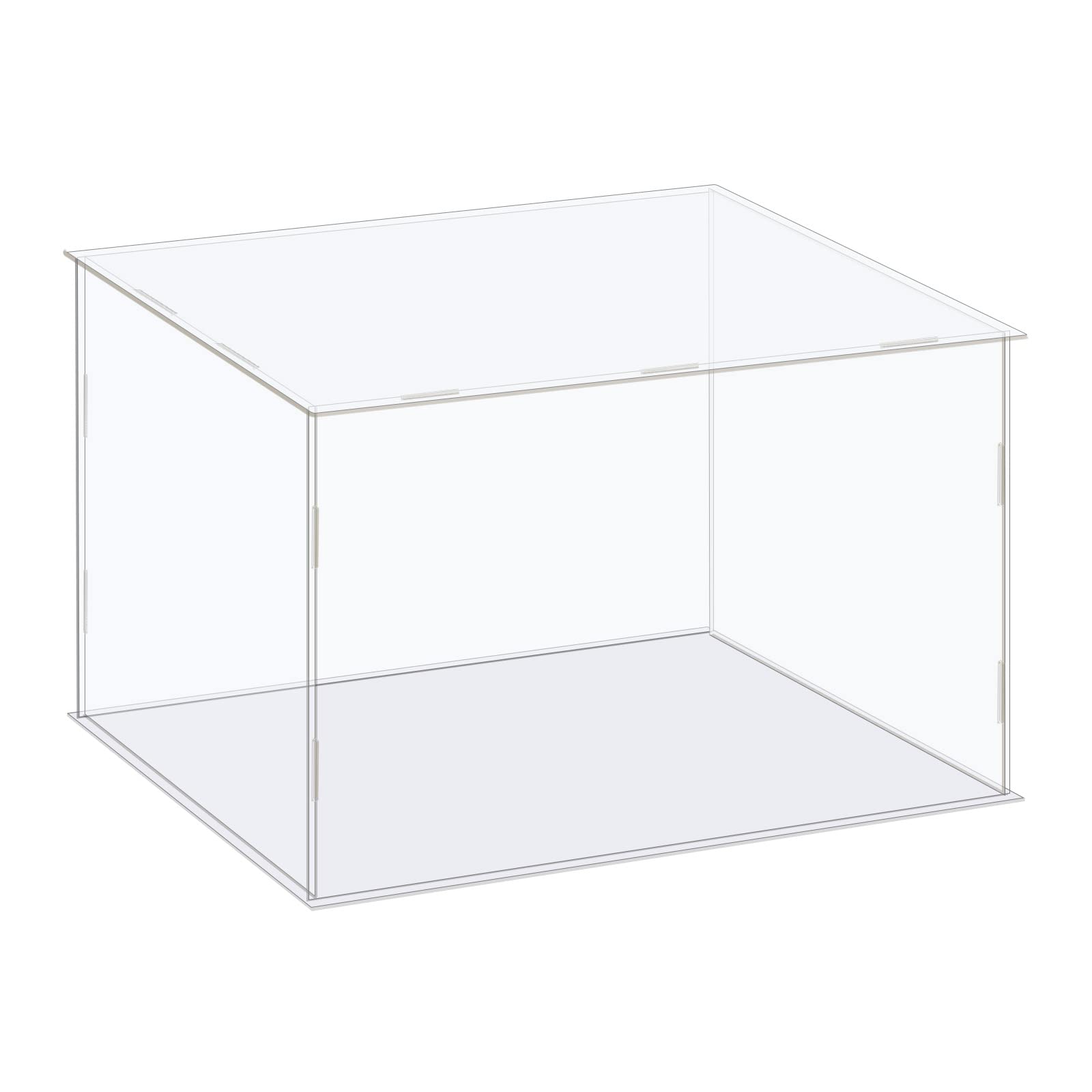 Muiltvoe Acrylic Display Case Box Clear Dustproof Protection Showcase 11x11x36cm for Collectibles Display