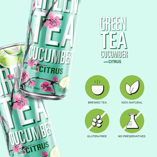 Image of AriZona Green Tea with Cucumber and Citrus - Big Can, 22 Fl Oz (24 Pack)