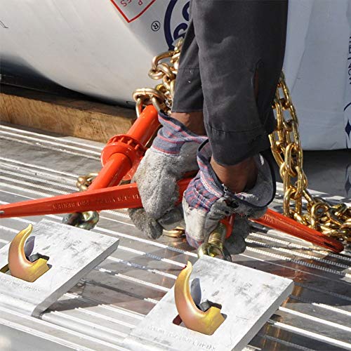 VULCAN Load Binder with Grab and Slip Hooks - 4 Pack - Ratchet Style - 6,600 Pound Safe Working Load (Works with 5/16 Inch or 3/8 Inch Grade 70 Chain) by VULCAN - Image 5