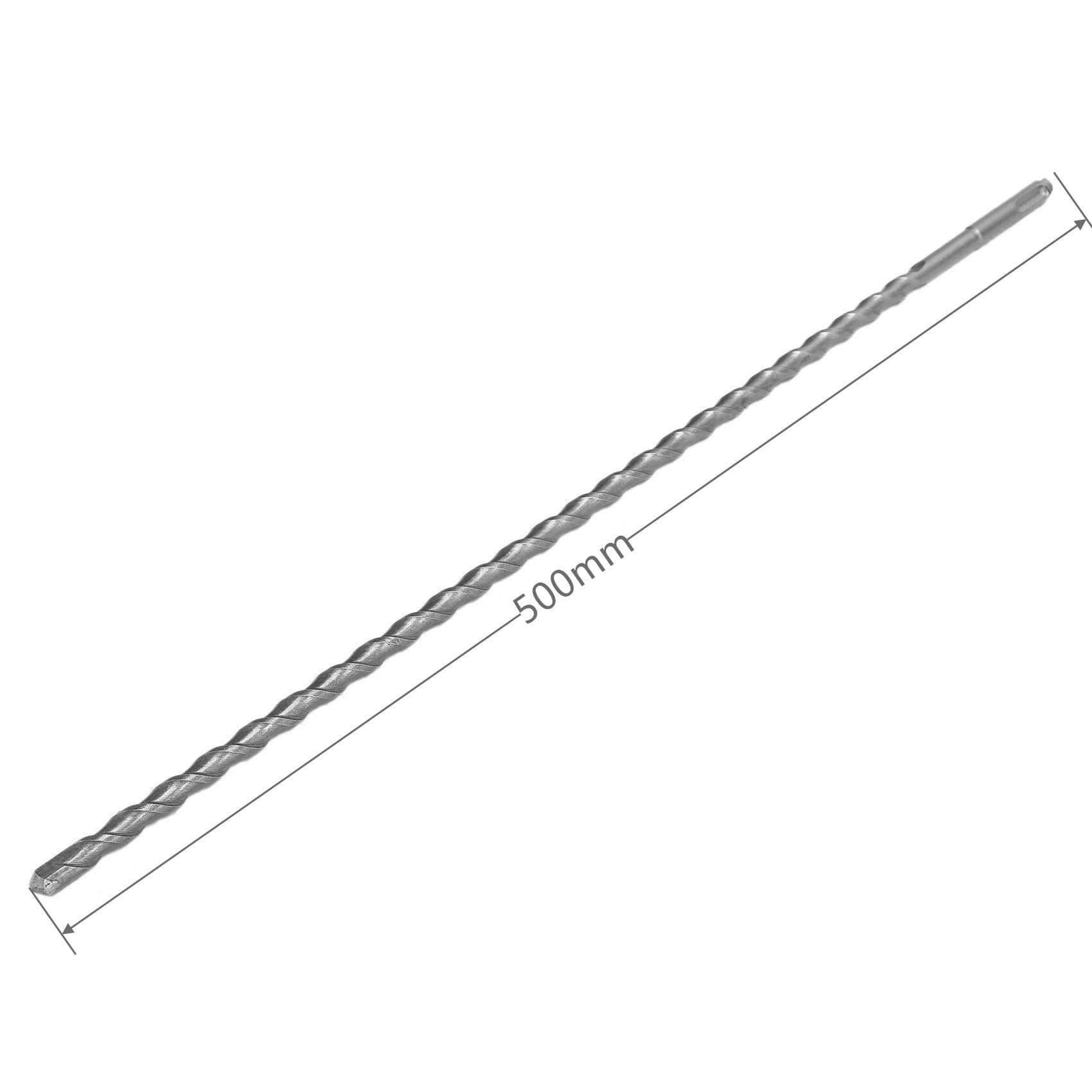 Broca for martillo rotatorio SDS Plus de 500 mm de longitud con punta de carburo de tungsteno for mampostería y brocas de impacto for hormigón de 8-35 mm.(8mm)