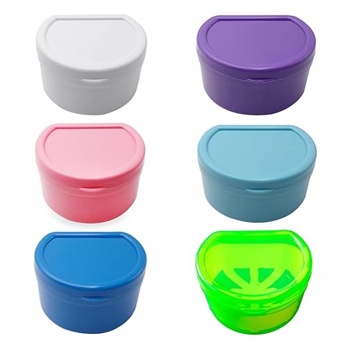 Miniatura 3 de Caja de baño para prótesis para cuidado de prótesis para dentaduras, protector bucal transparente y retenedores de viaje