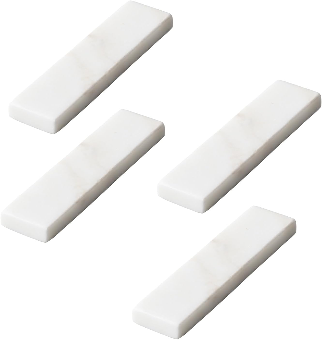 Koyo Pottery R3000081 Natural Stone, White Marble, 4.3 inches (11 cm), Cutlery Rest, Set of 4