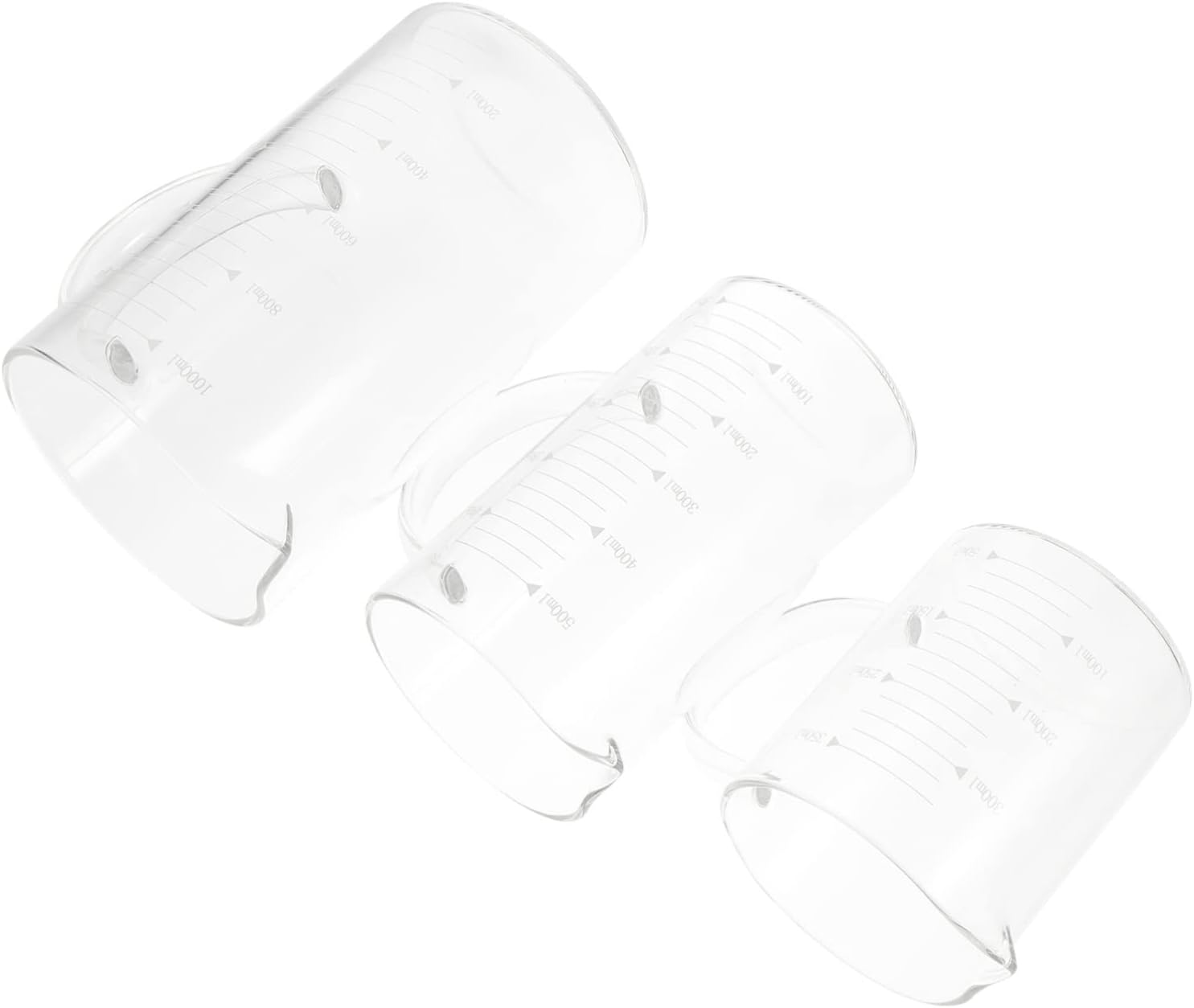 Cabilock 3pcs Glass Measuring Cups Measuring Cup Scale Graduated for Liquid and Cooking