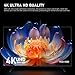 XUW 55inch UHD 4K Smart TV, D-LED backlight Television, Borderless Design,HDMI USB DVB-T2/S2 RJ45 Interface, large screen for living room, bedroom, home entertainment - black