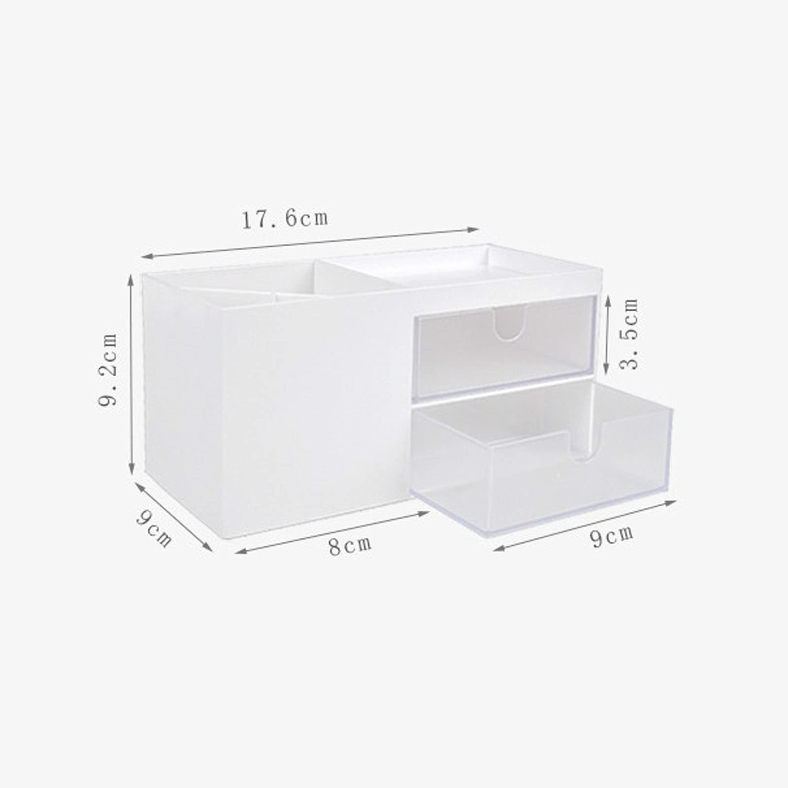 Porte Stylo Couleur Unie Simple Bureau de Bureau Boîte de Bureau School Office de l'école Tiroir en Plastique Orgaizer de Grande capacité Porte-Stylo Organisateur Porte-Crayon de Bureau