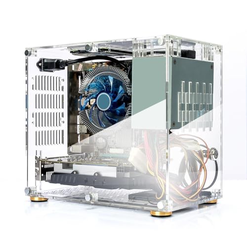 Mini ITX Gaming PC funda con refrigeración de 360 grados para ordenador de sobremesa