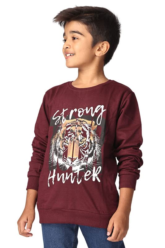 TotzTouch Boys Full Sleeves Sweatshirt Cotton Graphic Printed Designs Tees | Latest Stylish Sweat T Shirt | Hypoallergenic Breathable Skin Friendly Fabric (Size Option 3 Years to 15 Years)