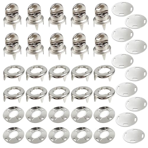 STAR MARINE - Lot de 10 kits de fixation de boutons rotatifs de qualité marine avec bases à œillets, outils de verrouillage tournant pour auvent de toile, accessoires de quincaillerie (B)