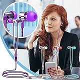 1Pc Universal Headphones with Microphone Durable Cable 3.5 mm in-Ear Headphones Headset Earphones...