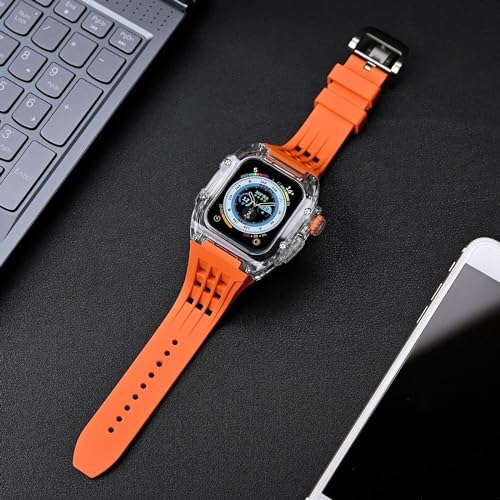 Bracelet Apple Watch 45mm antichoc en caoutchouc transparent