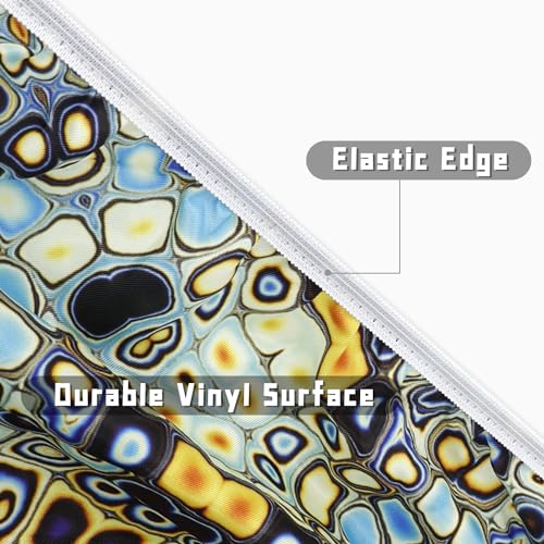 Butaluk Round Fitted Tablecloth with Elastic Round Outdoor Tablecloths Fitted Table Covers for Tables Waterproof Reusable Vinyl Table Cloth for Indoor and Outdoor (Teal, 40" (Round)) by Butaluk - Image 4