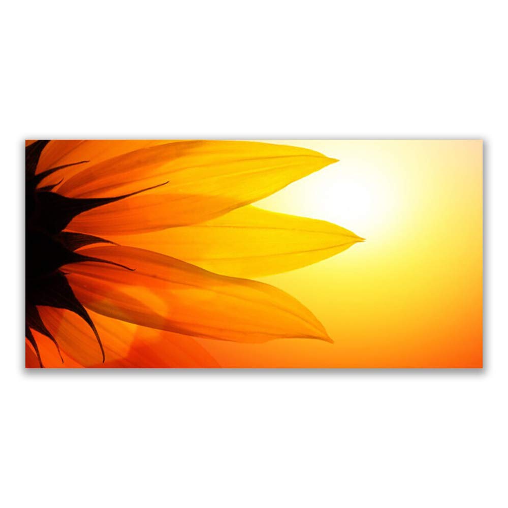 Tableau en verre trempé fleur 120x60cm Tulup pour une décoration murale moderne
