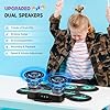 CAHAYA Electronic Drum Kit with Dual Speaker 9 Pads for Kid’s Gift Portable and Durable Blue Roll up Drum #4