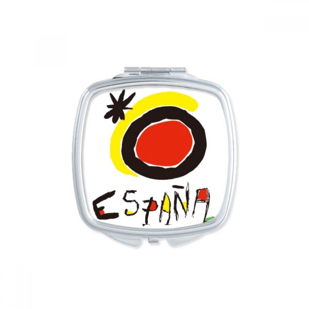 Miroir mignon petit cadeau portable motif multicolore espagne
