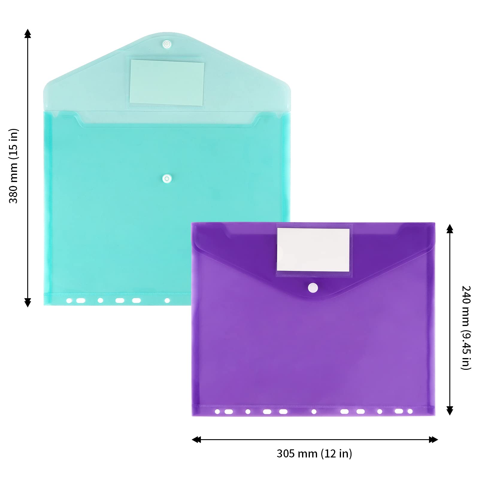 Pochettes Plastique Avec Étiquette Et Fermeture Éclair | Lot De 10 | Formats A4/A5/A6 | Porte-Documents Étanches Pour Bureau, École, Voyage
