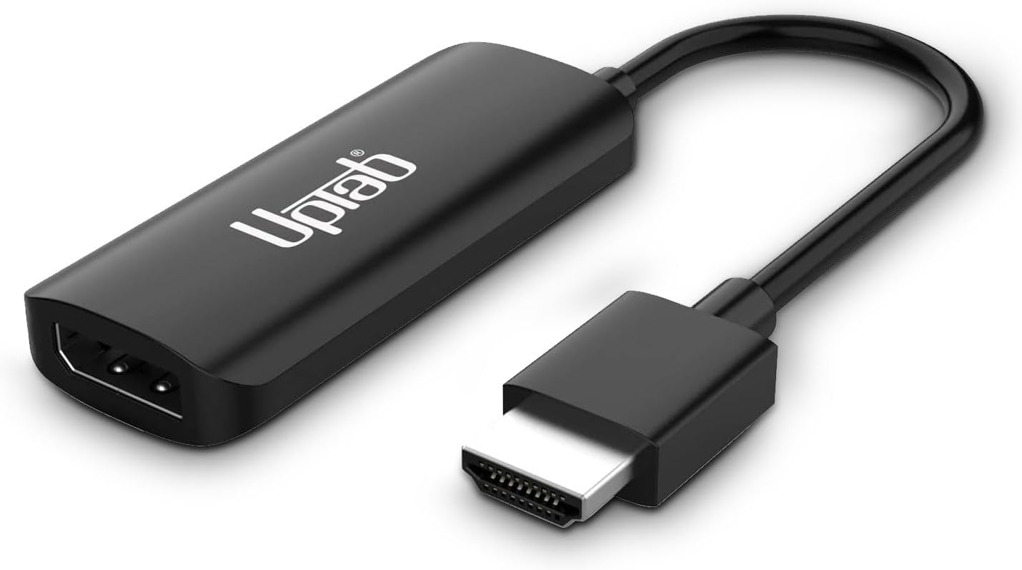 uptab HDMI to DisplayPort Adapter 8K, HDMI 2.1 to DP 1.4 for HDMI Equipped Systems to Connect to DisplayPort Monitors - Compatible with PS5 Xbox One/X/S and PlayStation 5 and More