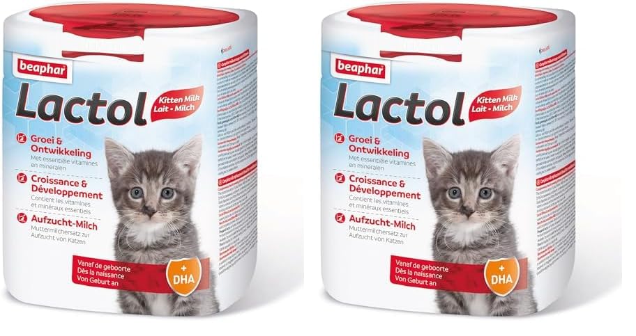 BEAPHAR - Lactol Aufzucht-Milch - Für Kätzchen - Von Geburt An - Muttermilchersatz Mit DHA, Vitaminen Und Mineralien - Unterstützt Gesunde Aufzucht...