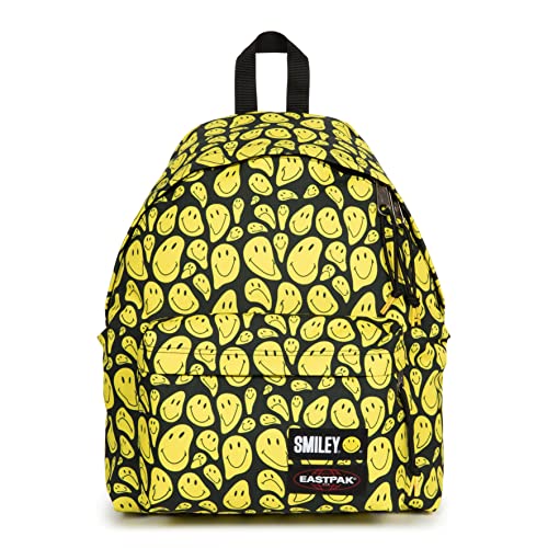 Eastpak PADDED PAK'R Sac à dos, 40 cm, 24 L, Smiley Stretch Yellow (Noir)