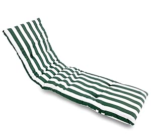 Cojín de tumbona de rayas (Rayas Verde).