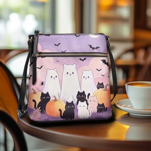 Image of Leather Purses for Women, Leather Hobo Bags for Women Travel Sling Purse Triple Zippered Pockets Shoulder Bag