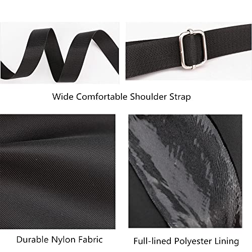 Emorevalue Cell Phone Purse Pouch Travel Cross Body Bag For Samsung Z Fold 3, S21 Plus/Moto Edge, One Fusion, 5G Ace/Pixel 6 Pro/Oneplus Nord N200 Redmi 9 Note Pro Mi 10T Tcl 10L 10 Se (L, Black) #TOP4