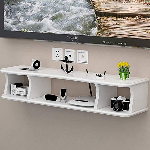 Möbel schwimmende Regale Wandhalterung TV-Schrank Wand Hintergrund Lagerregale für DVD/Blu-Ray-Player Satelliten-TV-Box Kabelbox-Regale (Farbe: