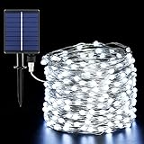 【新型大LEDビーズ】cshare ソーラー LED ストリングライト ソーラー充電式 LED イルミネーションライト 200LED電球 20m IP65防水 8点灯モード 夜間自動点灯 キャンプ用 ガーランドライト LEDイルミネーションライト 屋外 室内 ストリングライト フェアリーライト ledガーデンライト クリスマス/バレンタインデー/学園祭屋外/室外/室内/庭対応 カラー:ホワイト