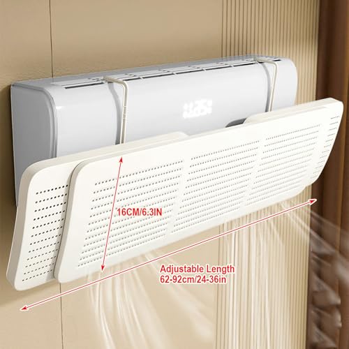 Déflecteur climatisation murale en PVC extensible 62-92cm pour flux doux - 2