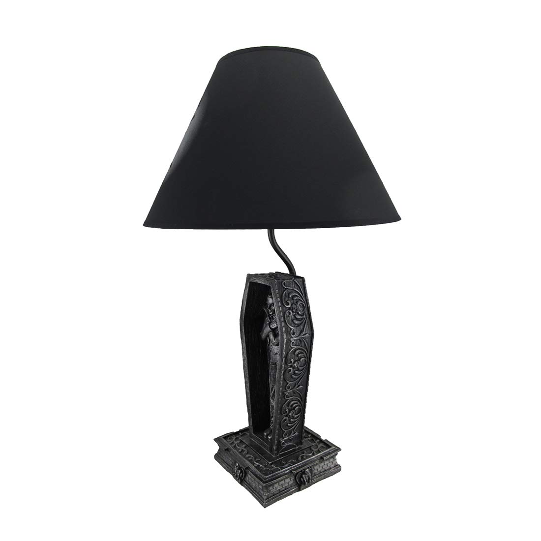 Zeckos 22-Inch Dark Dawning Vampire in Coffin Black Table