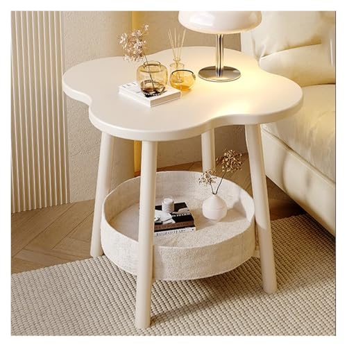 Table basse mobile et table d'appoint de salon avec étagères de rangement - 6