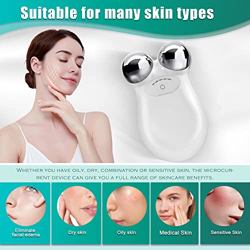 Xiogez Microcurrent Face Device Roller, Lift The Face And Tighten The Skin, Usb Mini Microcurrent Face Lift Skin Tightening Rejuvenation Spa For Facial Wrinkle Remover Toning Best Gift #TOP4