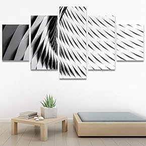 SIGNWIN 5 Panel Canvas Wall Art Abstract Architecture...