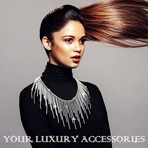 1.5 Yard Rhinestone Fringe Trim, Zynery Irregular Rhinestone Ribbon Tassel Chain For Clothing Accessories, Silver Rhinestone Chain For Diy Sewing Crafts Wedding Party Jewelry #TOP2