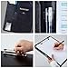 BEOTIWAD PU Leather Padfolio Clipboard Notepad with Pen Loop and Elastic Strap Interview/Resume Document Organizer for Business School Office,Elephant Sunflower