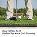 Golfguru Golf Mat, 5x5 ft 31mm Dense Elite Golf Hitting Mats Practice with 10 Balls, 9 Tees, Heavy Duty Artificial Hitting Training Matt for Backyard Driving Chipping Indoor Outdoor Simulators