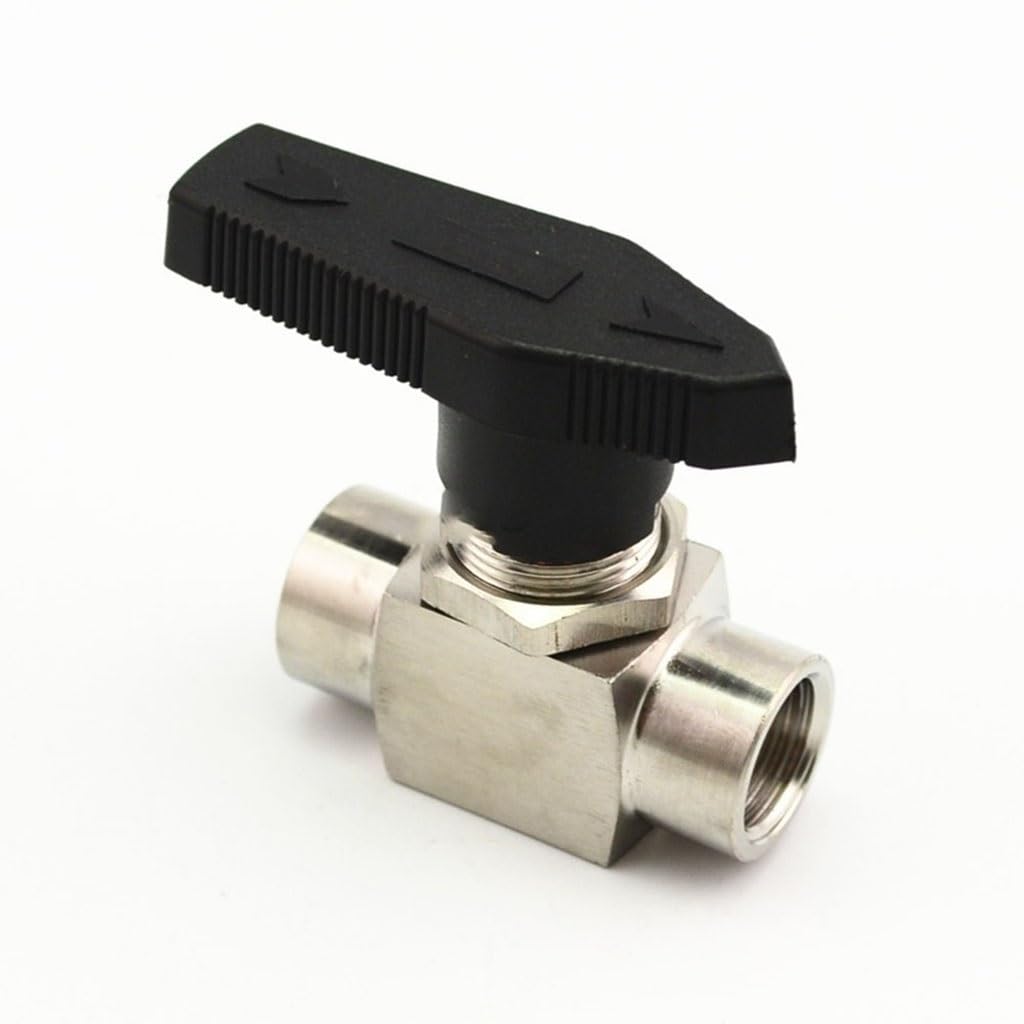 Válvula de aguja recta YUEKOPOU,Válvula de aguja d Stainless Steel Needle Valve, 1/8'' 1/4'' 1/2'' Female SS Valve for Water Gas Oil(1/2")