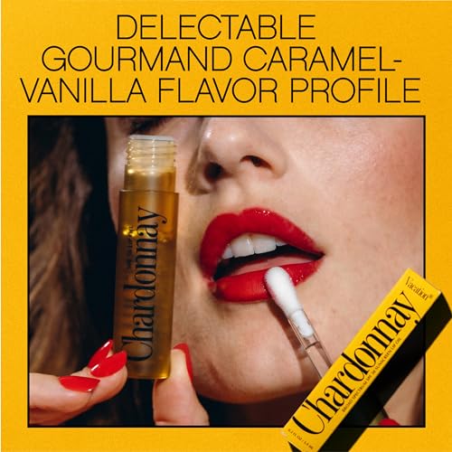 Vacation Chardonnay Lip Oil SPF 30, Sunscreen for Lips, Hydrating, Caramel Vanilla Flavored Lip Gloss, Clear Plumper, Non-Sticky Lip Balm, Vegan, 0.2 Fl. Oz
