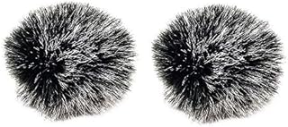 Lavalier Wind Muff 2 Pack Lapel Microphone Windscreen Muff Outdoor Furry Lav Windscreen Windproof Wind Screen (0.5cm)