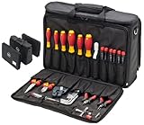 Satzbestandteile:Wiha Flachrundzange Professional electric mit Schneide. 200 mmWiha Seitenschneider Professional electric. 160 mmWiha SoftFinish electric Schlitz-Schraubendreher. 3,0 x 100Wiha SoftFinish electric Schlitz-Schraubendreher. 4,0 x 100Wiha SoftFinish electric Phillips-Schraubendreher. PH1 x 80Wiha SoftFinish electric Phillips-Schraubendreher. PH2 x 100Wiha SoftFinish electric Pozidriv-Schraubendreher. PZ1 x 80