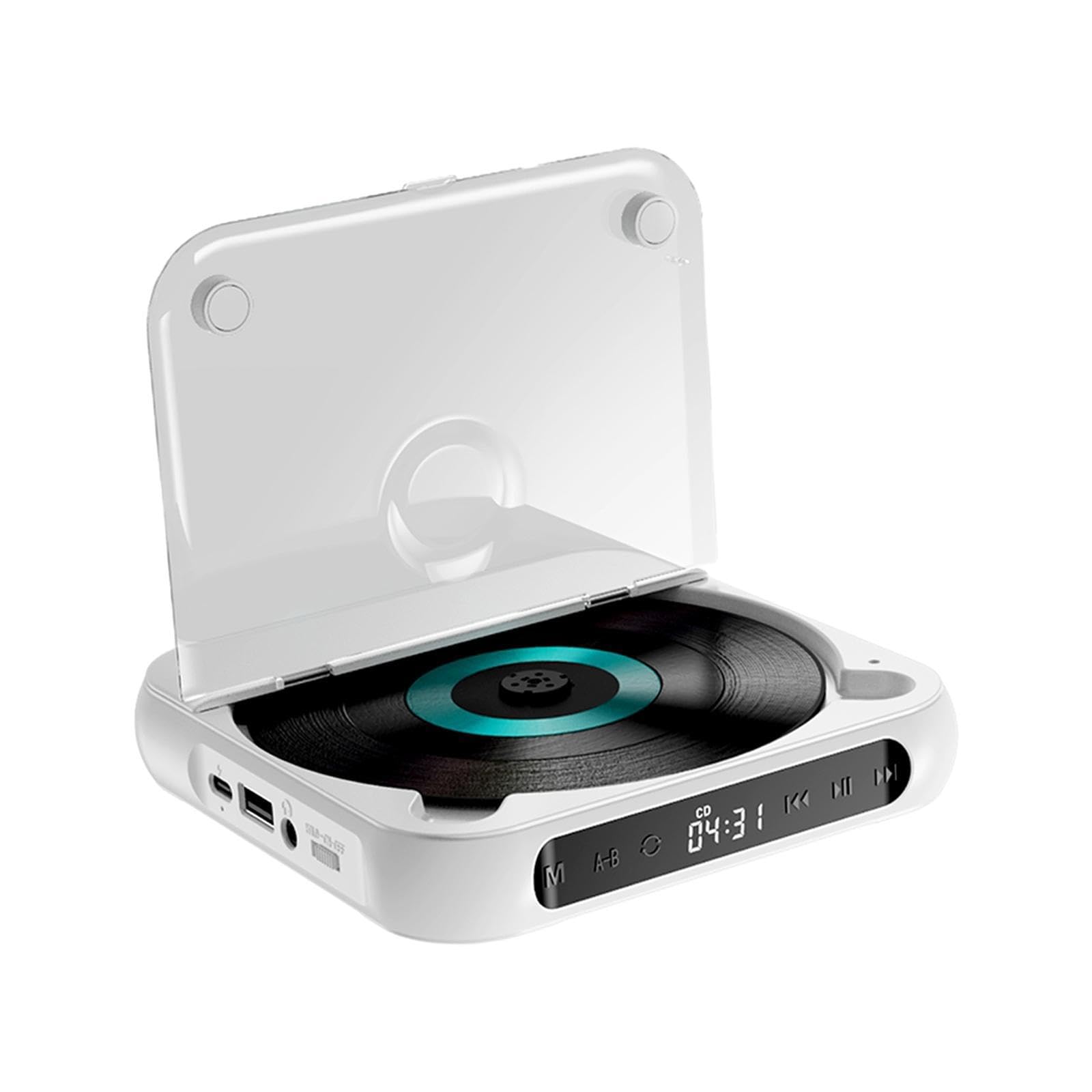 Reproductor de CD portátil y Ligero con Audio y batería de Larga | duración. Para estudiantes de idiomas y viajeros. La pantalla LCD del reproductor de CD es muy sensible. Portátil para