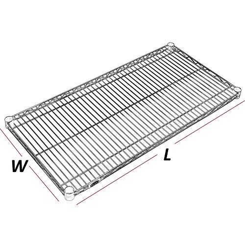 Nexel Additional Wire Shelf for Wire Shelving Units, 21"W x 36"L Chrome, 800lb Capacity, NSF Approved, Includes 1 Shelf and 4 Shelf Clips by Nexel - Image 2