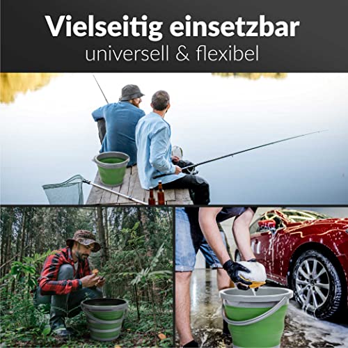 Putzeimer Upgrade4cars Falteimer 5 Liter mit Deckel und Henkel