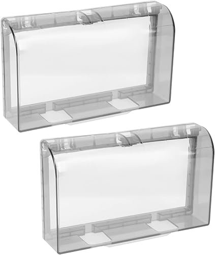 2 piezas impermeable para interruptor de pared, cubierta de toma de corriente para interruptor de pared transparente, caja de panel de placa