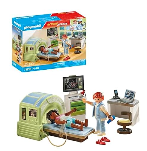PLAYMOBIL Action Heroes 71618 Resonancia con Paciente, Examen por el radiólogo, Hecho de más del 80% de Materiales reciclados y de Base biológica, Juguetes para niños y niñas a Partir de 4 años | Ya disponible en tu tienda friki favorita! En mundofriki.es!