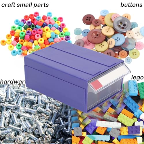 Caixa de armazenamento de gaveta BORDSTRACT, azul 205x135x78mm Organizador de peças modulares Caixa